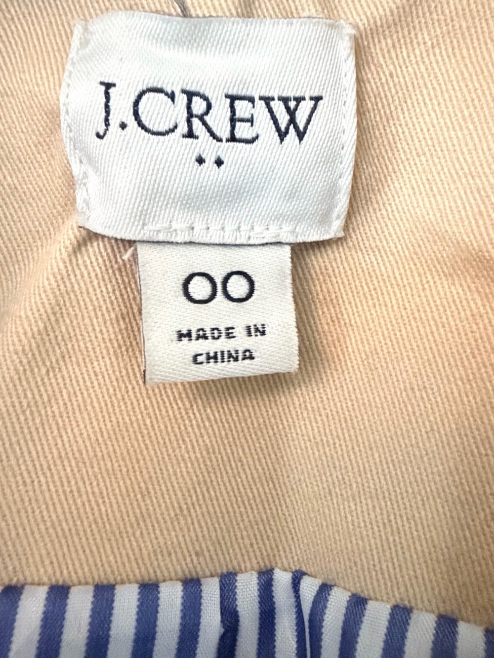 J Crew Classic Tan Belted Rain Coat size 00 - Picture 8 of 8